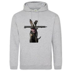 Hoodie with Print Far Cry Dog With Gun - 2XL grey