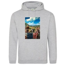 Hoodie with Print Far Cry Main Heroes - 2XL grey