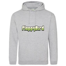 Hoodie with Print Flappy Bird Green Logo - 2XL grey