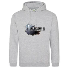Hoodie with Print Final Fantasy Xv Logo - 2XL grey