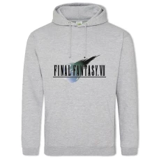 Hoodie with Print Final Fantasy Vii Logo - 2XL grey