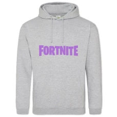 Hoodie with Print Fortnite Logo - 2XL grey