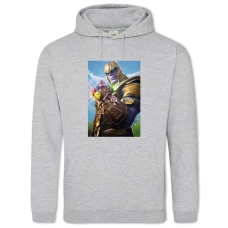 Hoodie with Print Fortnite Thanos - 2XL grey