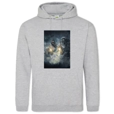 Hoodie with Print Frostpunk Heroes - 2XL grey