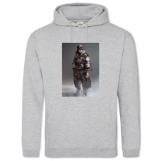 Hoodie with Print Frostpunk Strong Hero - 2XL grey