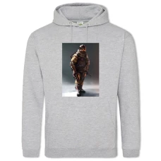 Hoodie with Print Frostpunk Powerful Hero - 2XL grey