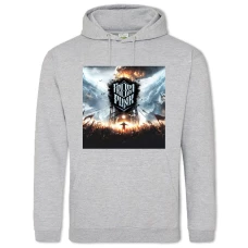 Hoodie with Print Frostpunk Print Logo - 2XL grey