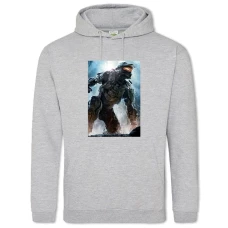 Hoodie with Print Halo Theme - 2XL grey