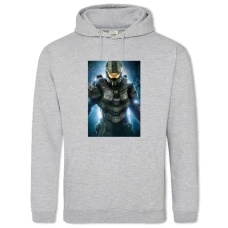 Hoodie with Print Halo Hero - 2XL grey