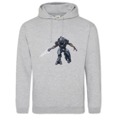 Hoodie with Print Halo Creature Print - 2XL grey