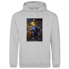 Hoodie with Print Hearthstone King Rastahan - 2XL grey