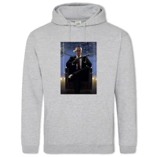 Hoodie with Print Hitman Christmas Print - 2XL grey