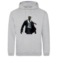 Hoodie with Print Hitman Print - 2XL grey