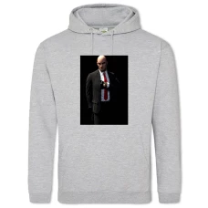 Hoodie with Print Hitman Hero Theme - 2XL grey