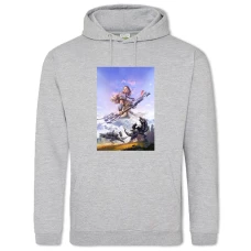 Hoodie with Print Horizon Zero Dawn Girl - 2XL grey