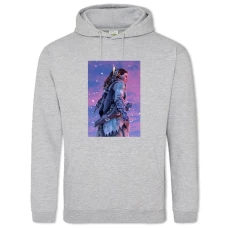 Hoodie with Print Horizon Zero Dawn Hero Girl - 2XL grey