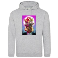 Hoodie with Print Hotline Miami Theme - 2XL grey