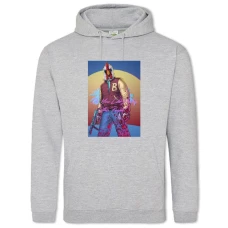 Hoodie with Print Hotline Miami Print - 2XL grey