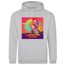 Hoodie with Print Hotline Miami Bright Print - 2XL grey
