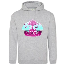 Hoodie with Print Hotline Miami Logo Print - 2XL grey