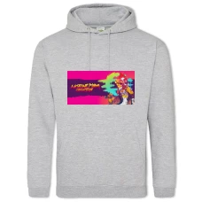 Hoodie with Print Hotline Miami Cute Print - 2XL grey