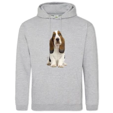 Hoodie with Print Funny Dog - 2XL grey