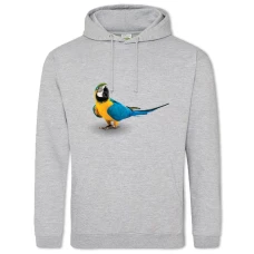 Hoodie with Print Pablue And Yellow Bird Sits - 2XL grey