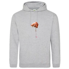 Hoodie with Print Flamingo In Yoga Pose - 2XL grey