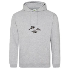 Hoodie with Print Three Grey Dolphins - 2XL grey