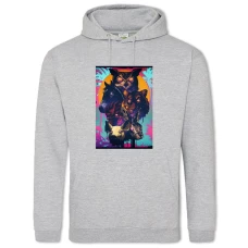 Hoodie with Print Hotline Miami Amazing Print - 2XL grey