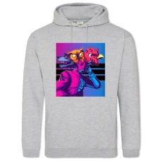 Hoodie with Print Hotline Miami Animal Heads - 2XL grey