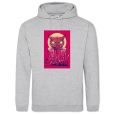 Hoodie with Print Hotline Miami Owl Print - 2XL grey