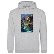 Hoodie with Print League Of Legends Heroes - 2XL grey