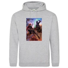 Hoodie with Print League Of Legends Heroes Print - 2XL grey