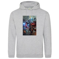 Hoodie with Print League Of Legends Cute Heroes - 2XL grey