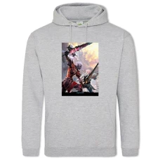 Hoodie with Print Lineage Battle - 2XL grey