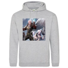 Hoodie with Print Lineage Heroes - 2XL grey
