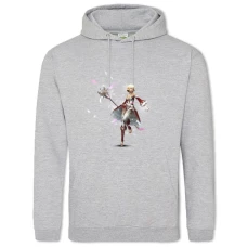 Hoodie with Print Lineage Elf Girl - 2XL grey