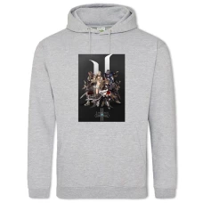 Hoodie with Print Lineage Heroes Print - 2XL grey