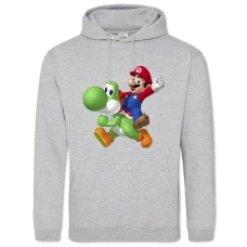 Hoodie with Print Mario Dino Hero - 2XL grey