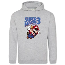 Hoodie with Print Super Mario Bros 3 - 2XL grey