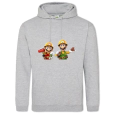 Hoodie with Print Mario Heroes Print - 2XL grey