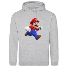 Hoodie with Print Mario Running Hero - 2XL grey