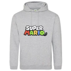 Hoodie with Print Mario Logo - 2XL grey