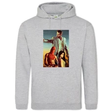 Hoodie with Print Max Payne Heroes - 2XL grey