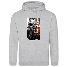 Hoodie with Print Metal Gear Print - 2XL grey