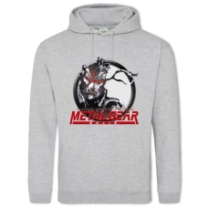 Hoodie with Print Metal Gear Logo Print - 2XL grey