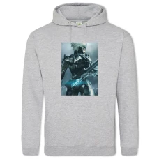 Hoodie with Print Metal Gear Hero Print - 2XL grey