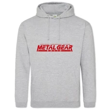 Hoodie with Print Metal Gear Minimalistic Logo - 2XL grey