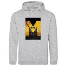 Hoodie with Print Metro Logo Print - 2XL grey